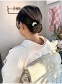 訪問着着付け×ツヤツヤシニヨン