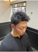 田町/理容室/ショート/フェード/アップバング/メンズパーマ