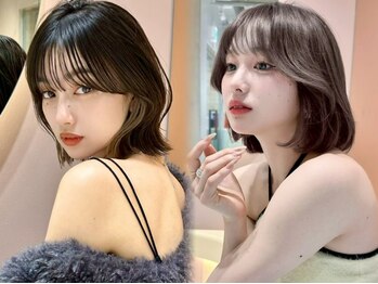GLROW IVY 大宮【グロー アイヴィ】の写真/女性らしい柔らかさも、あどけない可愛らしさも叶う前髪カット/顔周りで創る華やかなレイヤーボブ[大宮]