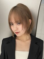 サンドイエナ 横浜店(sand yena)&nbsp;くびレイヤーボブルフネビージュ小顔ワンレンこなれミディ