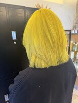 オリノ(olino)&nbsp;高発色イエロー×切りっぱなしショートボブ