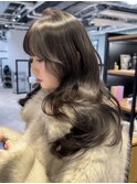 前髪カットロング顔周りレイヤー大人ガーリー_ba578422