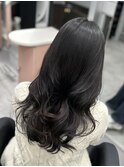 コテ巻き風パーマ/無重力/チャコールグレー/オリーブグリーン