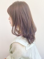 トゥーナ 表参道(tona) ミディアムレイヤー、外ハネボブ、グレージュ、脱白髪染め☆