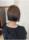 切りっぱなし×ミニボブ×エンドカラー×髪質改善