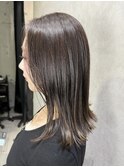 黒髪クラゲヘアーオリーブグレー小顔ココアベージュ