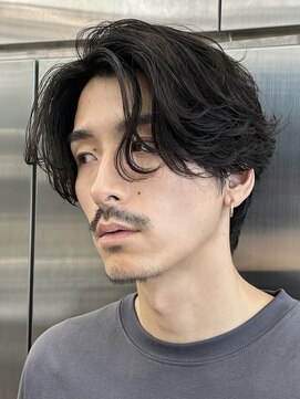フィフス 神南(fifth) 渋谷アクティブショートフェザーパーマテーパーフェード毛流れ