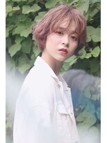 オーイット(ooit)&nbsp;＊淡いピンクベージュカラー×ニュアンスショートヘア＊