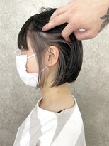 サンク 原宿 表参道(cinq)&nbsp;ダブルカラーケアブリーチインナーカラーイルミナカラーミニボブ