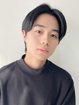 シスタ(SISTA) 【SiSTA】田中黒髪束感前下がりセンターパートツーブロック