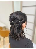 ハーフアップ