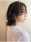 20代30代顔まわりレイヤー顔わまりカット後れ毛ウルフレイヤー
