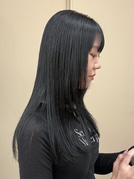 顔まわりレイヤー　レイヤー　酸性ストレート　髪質改善　YUKI