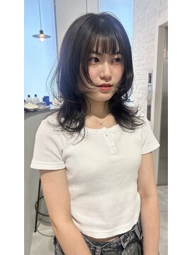 マッシュ 天王寺あべの(MASHU) オリーブグレージュ × ウルフカット