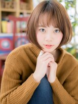 カバーヘア ブリス 上尾西口店(COVER HAIR bliss)&nbsp;透明感マロンベージュツヤ髪前下がりミニボブh3上尾10代20代30代