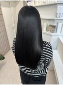 韓国 くびれロング レイヤー ワンホンヘア 小顔前髪