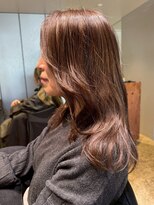 ナチュラル ヘアーデザイニング(Natural hair designing) フェイスレイヤー/色っぽヘア/ショコラアッシュ/ロングウェーブ