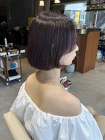 エス 大阪梅田店(es) ピンクブラウン ボブ