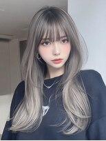 レア 新越谷(LEA) 韓国風ハイトーンレイヤー × シルバーグレージュ