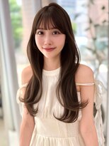 レイリー 原宿 表参道(Rayreee)&nbsp;【C】シースルー前髪顔周りカットオリーブベージュレイヤー