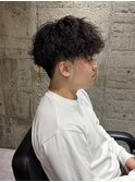 刈り上げセンターパート/波巻きツイストスパイラル/太田