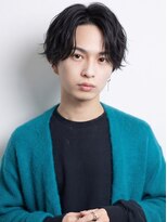 アース オーセンティック 関内店(EARTH Authentic) 小顔メンズパーマニュアンスパーマセンターパート韓国風ヘア