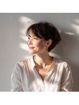 アンサ 阪急桂店(ANSA)&nbsp;大人ショート/秋/40代/50代/ブラウン/ベージュ/阪急桂
