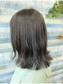 ブリーチなし 人気の暗髪カラー アッシュグレージュ