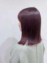 ロロン(LORONG)&nbsp;ミディアム　ワンレングボブ　ラズベリーピンク