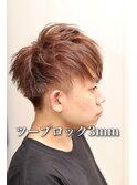 30代40代ツーブロックマッシュカジュアル