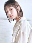 小顔ボブミニボブ内巻きボブグレージュカラー20代渋谷原宿神宮前