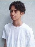 かき上げヘア ニュアンスマッシュ サイドパート ビジネス
