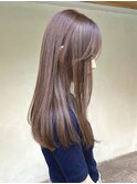 酸性ストレートブリーチなしベージュ髪質改善顔まわりカット