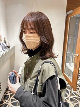 ビーハイブ 一番町店 アヴェダ(BEHIVE) 顔周りレイヤーくびれミディ