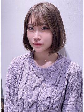 ステア ケース(stair case) 大人可愛いふんわり内巻きボブ前髪カット髪質改善トリートメント