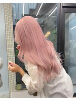 ヴァーディ オモテサンドウ(Vardy omotesando)&nbsp;ピンクベージュ・ダブルカラー・ケアブリーチ・ロングヘア・