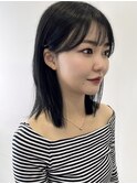 韓国スタイル、レイヤーカット、ブルーブラック＊