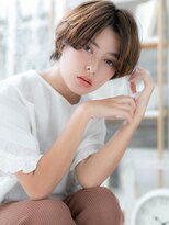 モッズヘア 越谷(mod's hair) くせ毛風小顔センターパート前髪なしショートc5越谷20代30代40代