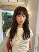 くせ毛風パーマ/ オリーブブラウン