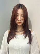 トリッカ シブヤ(TRICCA SHIBUYA)&nbsp;レイヤー/レッド/暖色/血色/ツヤ髪質改善/20代/カラー/ブリーチ