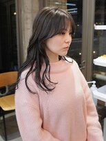 オルセン(OLSEN) セミロングレイヤー オリーブカラー