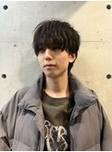20代シャドウパーマメンズフェザーマッシュ束間韓国