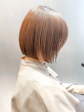 ハルキミナト ジャパン ヨコハマ(HARUKI MINATO japan YOKOHAMA) きりっぱなしボブ/縮毛矯正/髪質改善/グレージュ/横浜