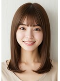 大人のツヤ長めボブ