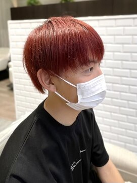 イメージア ボーノ相模大野店(IMAGE-A) 【個性派カラー】赤髪マッシュスタイル@20代30代40代50代60代