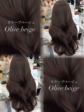 アマトウキョウスマートサロン(AMA TOKYO×Smart Salon) 韓国ヘア　透明感カラー　オリーブベージュ
