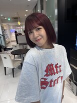 エアー 銀座タワー(AIR)&nbsp;【藤岡】艶ワインレッド小顔ボブ