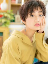 カバーヘア ブリス 川口(COVER HAIR bliss) ダークアッシュくせ毛風ウェットヘアショートA2川口30代40代!