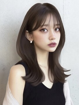 ユーフォリア 銀座(Euphoria) 韓国/小顔/黒髪/ココアベージュ/銀座/レイヤーカット