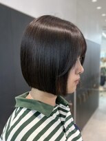 ロンドシエル 横浜(Lond ciel)&nbsp;オリーブグレー/ボブ/顔周り/小顔/レイヤー/髪質改善/縮毛矯正